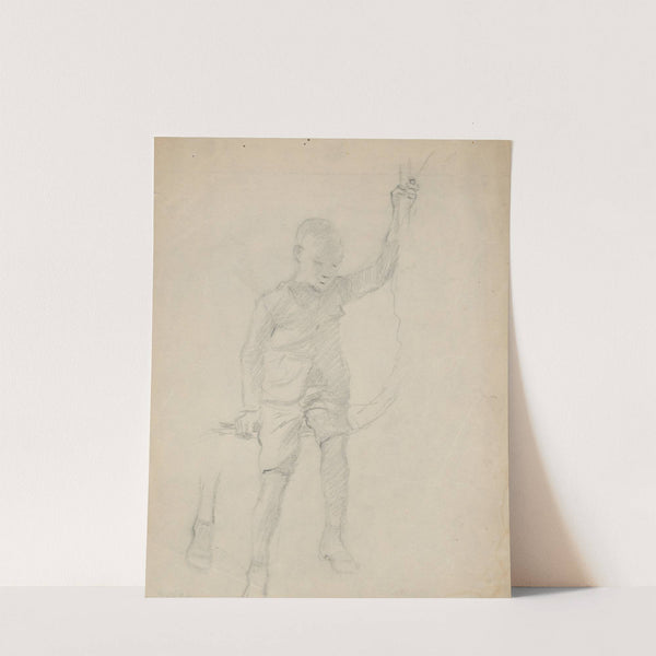 Seated Boy by Gustáv Mallý