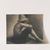 Seated Boy with Straw Hat, study for Bathers at Asnières (1883–84) by Georges Seurat