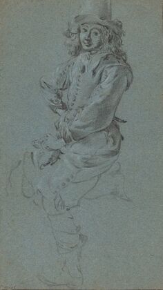 Seated Cavalier with His Arm Akimbo