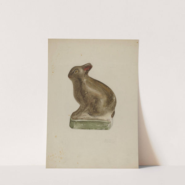 Seated Chalkware Rabbit by Andrew Topolosky