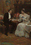 Seated Couple Having Tea