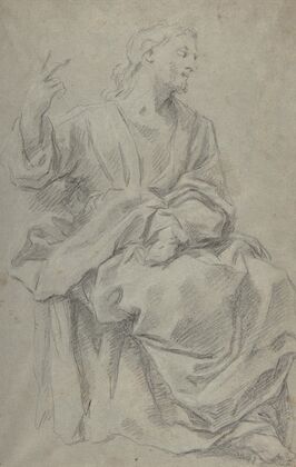 Seated Draped Male Figure