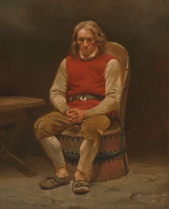 Seated Farmer, Study for Haugianerne (1846)