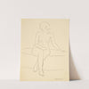 Seated female figure by George Copeland Ault