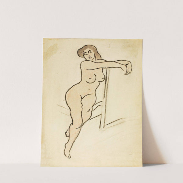 Seated Female Nude by Carl Newman