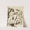 Seated Female Nude by Carl Newman