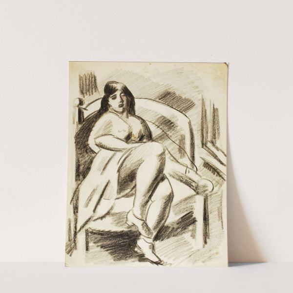Seated Female Nude by Carl Newman