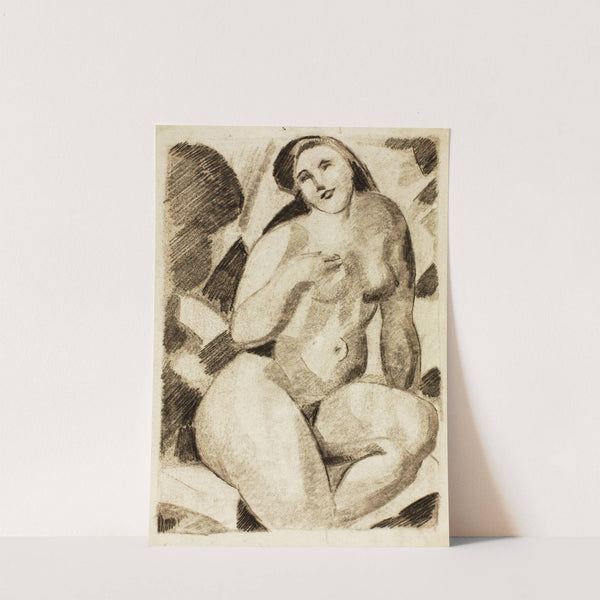 Seated Female Nude by Carl Newman