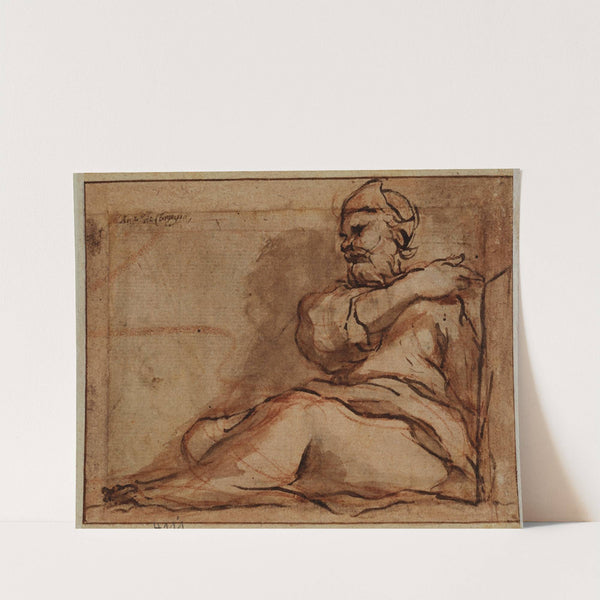 Seated Figure, facing left by Correggio