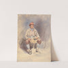 Seated gardener with a shovel by William Egley