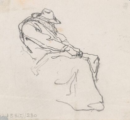 Seated Huddled Man