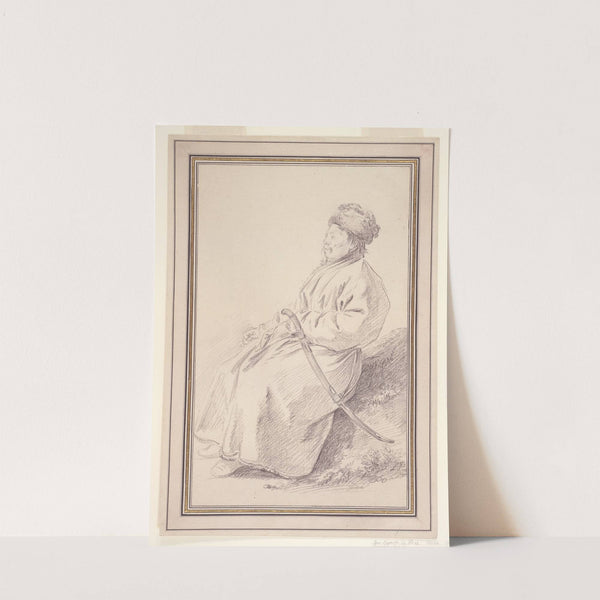 Seated Kalmuck Warrior by Jean-Baptiste Le Prince