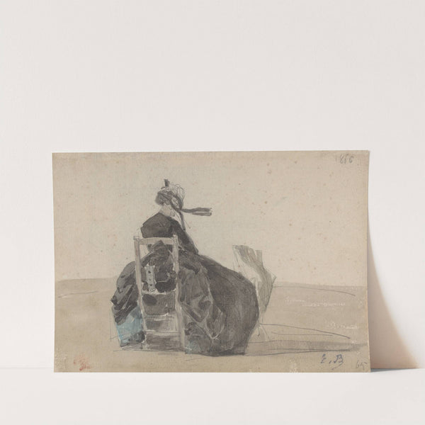 Seated Lady in Black, Trouville (1865) by Eugène Boudin