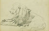 Seated lion