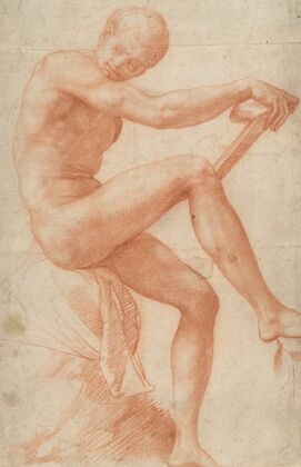 Seated Male Nude