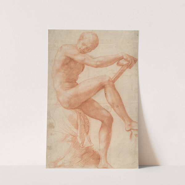 Seated Male Nude (ca. 1530–35) by Francesco de''' Rossi