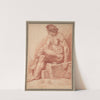 Seated Male Nude (1693–95) by Claude Gillot