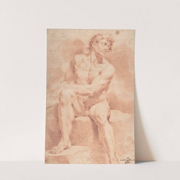 Seated Male Nude by Ubaldo Gandolfi