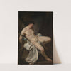 Seated male nude as Prometheus by Jean Baptiste Marie Pierre
