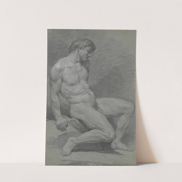 Seated Male Nude Facing Right (mid-18th century) by Nicolas Bernard Lépicié