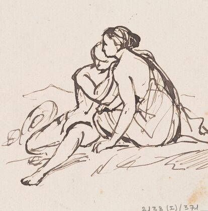 Seated Man and Woman