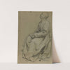 Seated Monk Holding Book by Domenico Fiasella