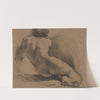 Seated Nude Boy Seen from the Back by Guercino