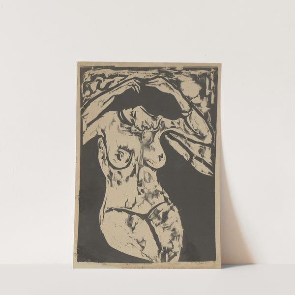 Seated Nude Fixing Her Hair (1908) by Ernst Ludwig Kirchner