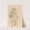 Seated Nude Girl Clasping Her Left Knee (1918) by Egon Schiele