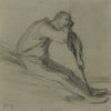 Seated Peasant Resting on a Hoe
