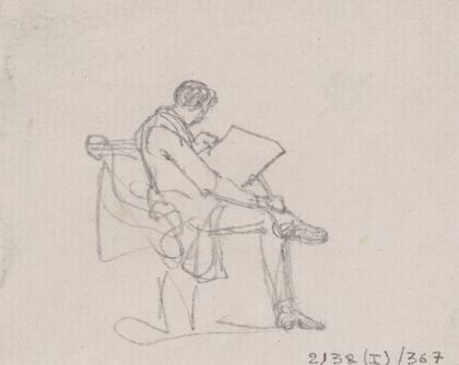 Seated Reading Man