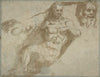 Seated satyr, with enlarged head of same