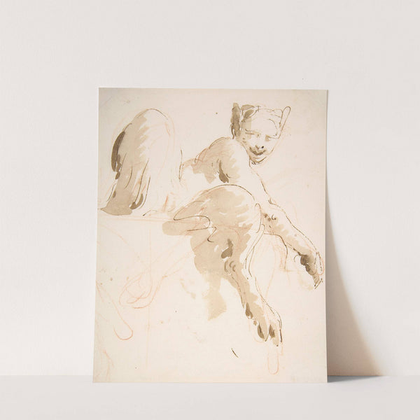 Seated Satyress (1696–1770) by Giovanni Battista Tiepolo