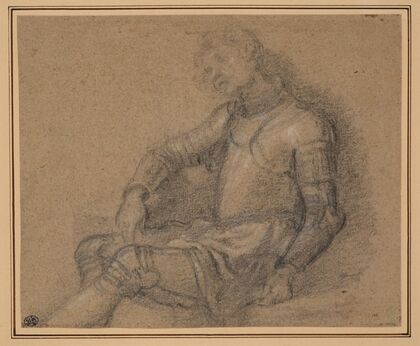 Seated Soldier in Armor