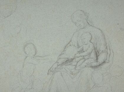 Seated Virgin and Child, and Kneeling Child