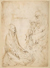 Seated Woman and a Male Hermit in Half-length