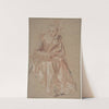 Seated Woman Holding a Fan by Jean-Antoine Watteau