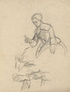 Seated Woman, sketch for Signing of the Compact in the Cabin of the Mayflower