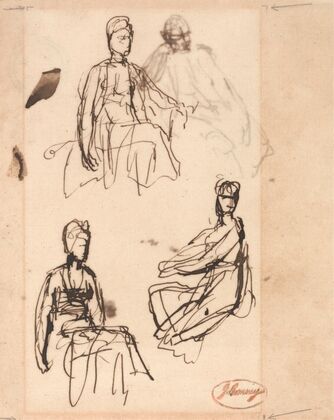 Seated Woman: Three Studies