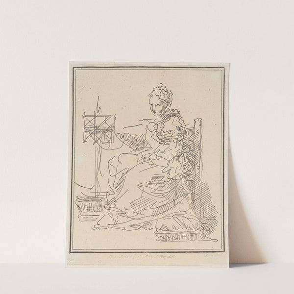 Seated woman winding yarn (1775) by Giuseppe Canale