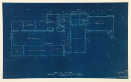 Second Floor Plan, Gallery of Fine Arts, Yale University