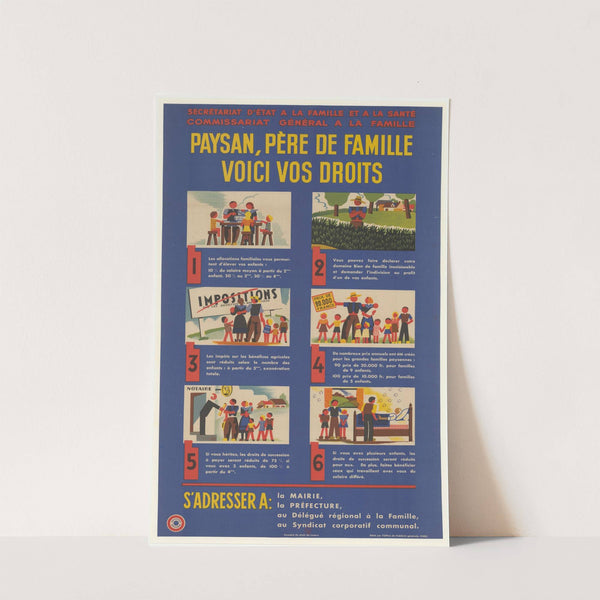 Secrétariat d&#8217; Etat à la famille et à la santé&#8230; Paysan, père de famille voici vos droits (1940-1945) by Office de Publicité Générale