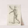 Secunda musculorum tabula. [Shows muscles in a walking position] (1545) by Thomas Geminus