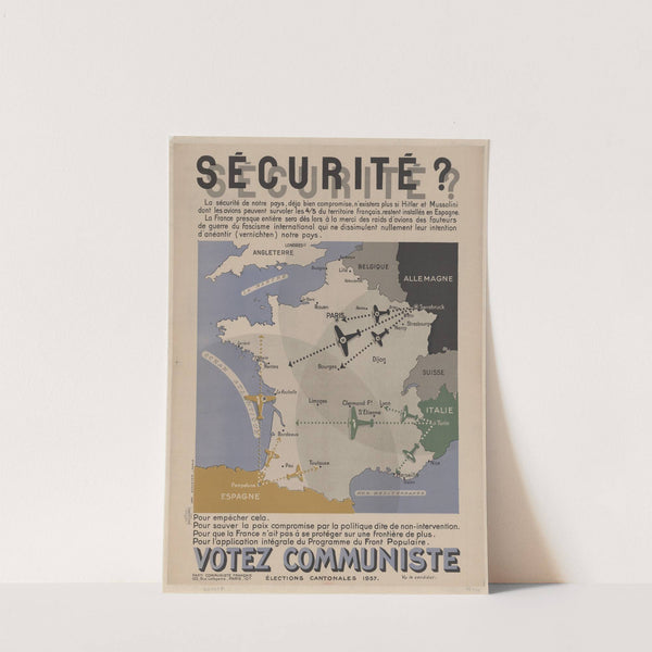 Sécurité. Votez communiste (1937) by impr. Schuster