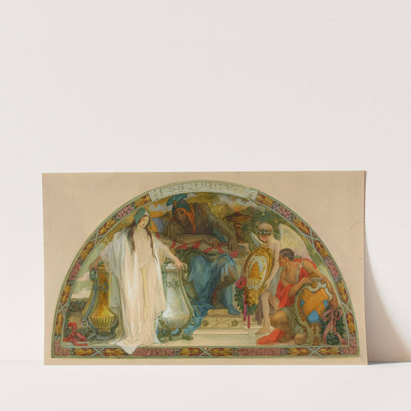 Security (study for lunette, Old Senate Office Building) (ca. 1916) by Louis Schaettle
