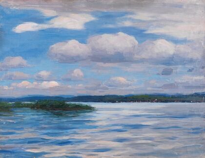 See mit Wetterwolken