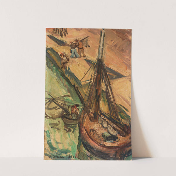 Segelkutter an der Kaimauer (1920-1925) by Emile Othon Friesz