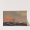 Segelschiff auf schwerer See (1847) by Anton Melbye