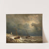 Segelschiffe an einer stürmischen Küste (1858) by Andreas Achenbach