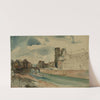 Seine devant l&#8217;archevêché et la cathédrale Notre-Dame vers 1840 (1915-1945) by Henri Jean Baptiste Levis
